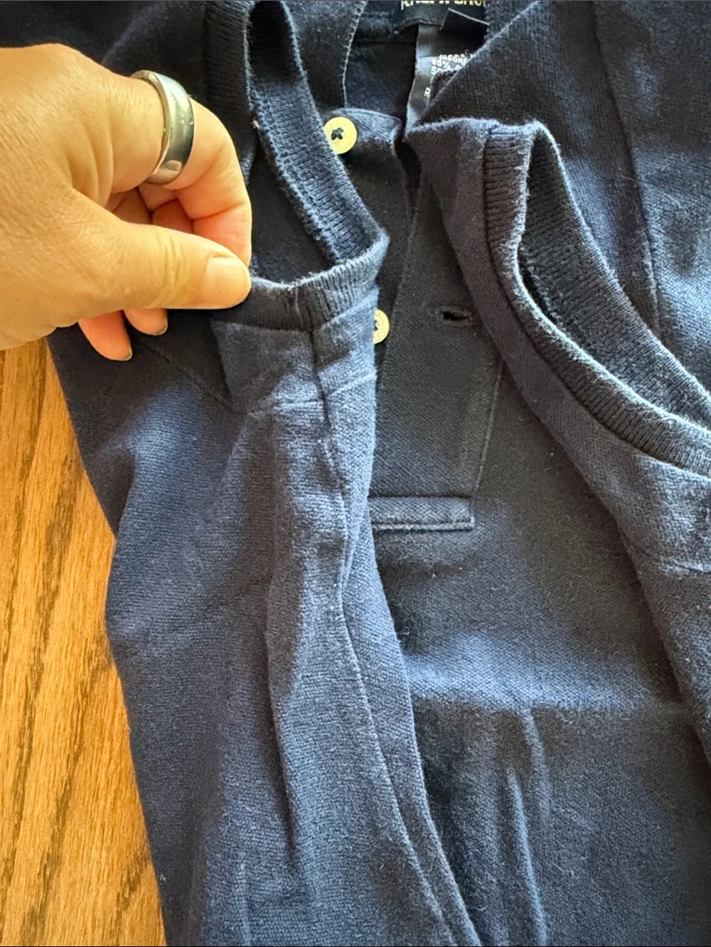 Ralph Lauren Navy Polo with Pink Logo